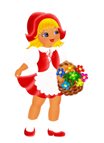 Красная шапочка картинка для детей на прозрачном фоне