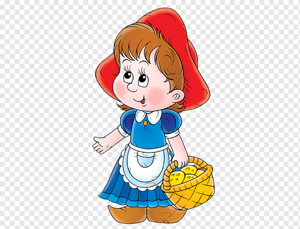 Девочка с корзинкой без фона