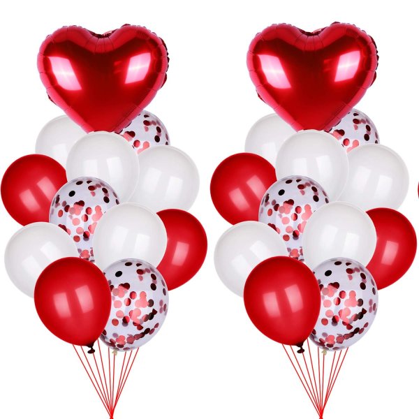 Воздушные шары красные и белые