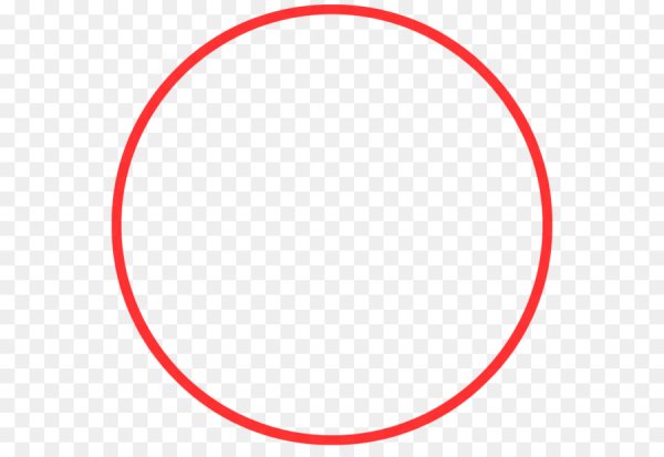 Круг с красным контуром