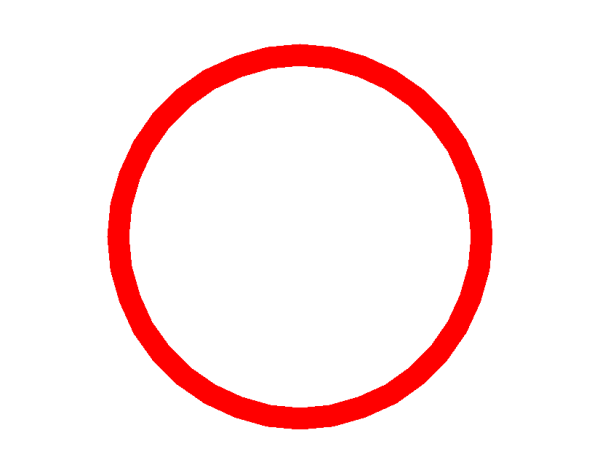 Прозрачный красный круг