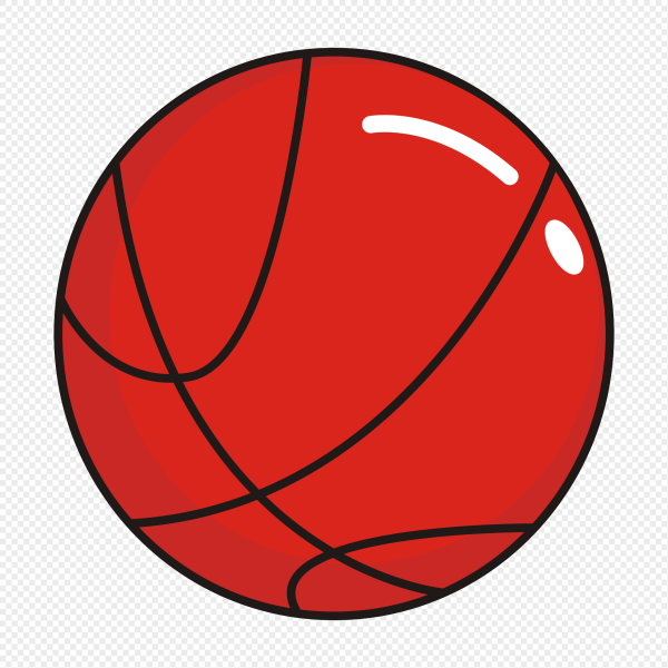 Красный рисованный мяч