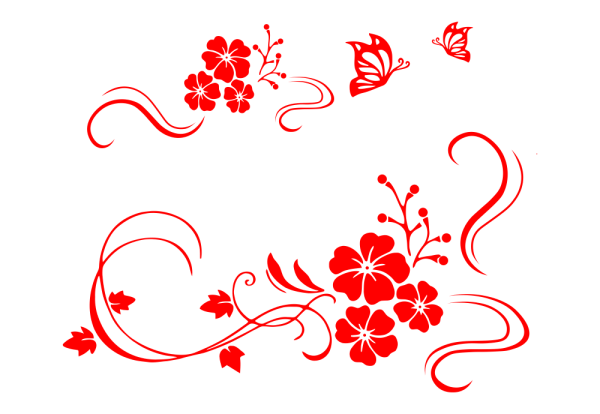 Красный орнамент