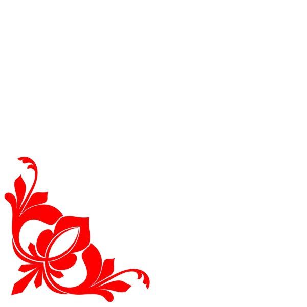 Угловой узор красный