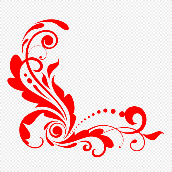 Угловой узор красный