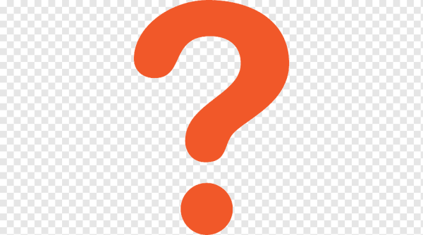 Вопросительный знак оранжевый