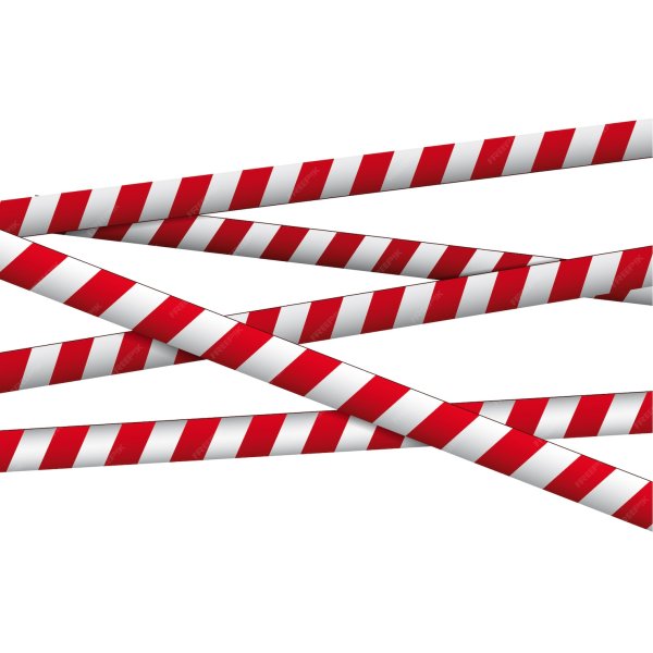 Оградительная лента на белом фоне