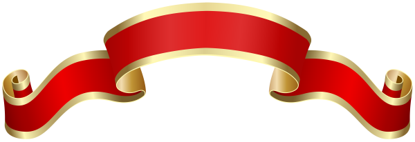 Красная лента с золотом