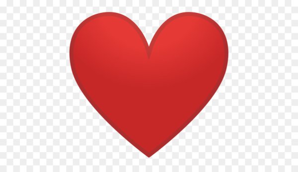 Наклейка красное сердце КС