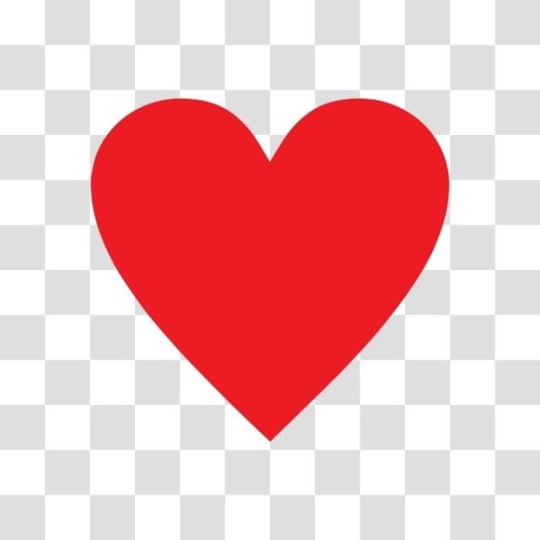 Смайлик сердце на белом фоне