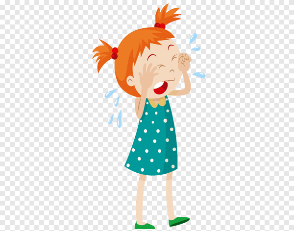 Мультяшная девочка смеется