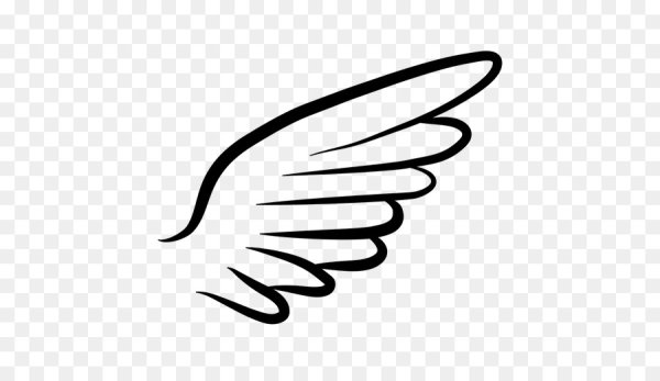 Крылышки ангела контур