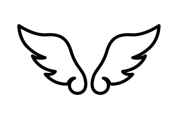 Крылья трафарет