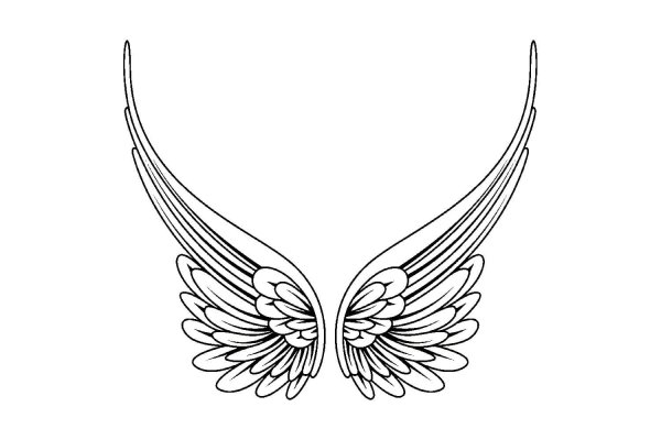 Крылья трафарет
