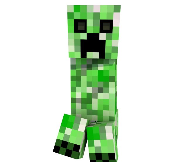 КРИПЕР на белом фоне