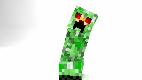 КРИПЕР на белом фоне