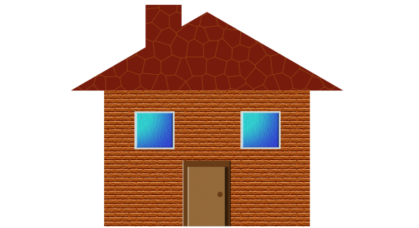 Кирпичный дом мультяшный