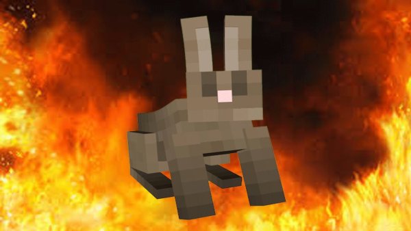 Обои майнкрафт кролик