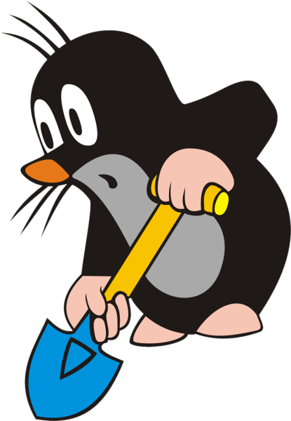 Крот с лопатой