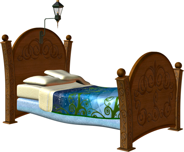 Кровать на прозрачном фоне