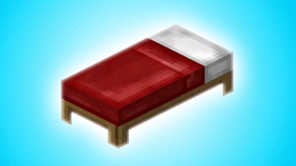 Кровать из МАЙНКРАФТА сверху