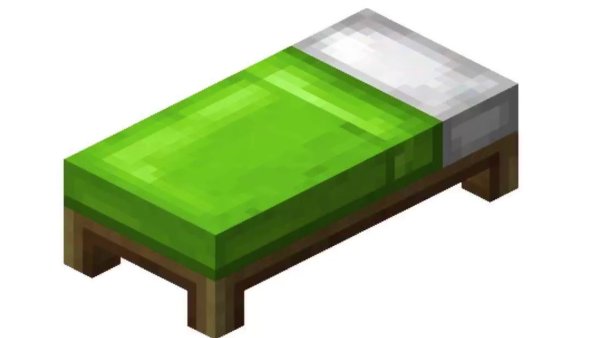 Майнкрафт кровать вид сбоку
