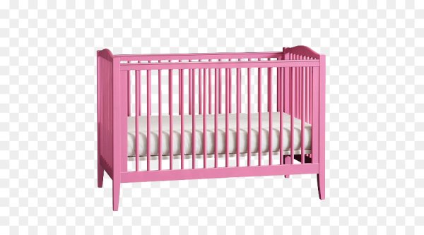 Детская кроватка на прозрачном фоне