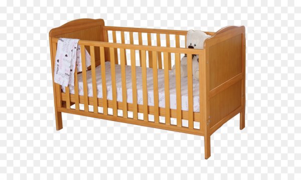 Детская кроватка на белом фоне