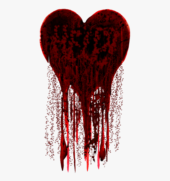 Разбитое кровоточащее сердце