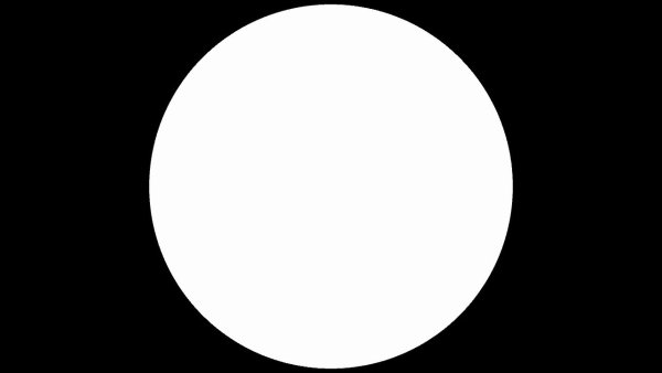Белый круг на черном фоне