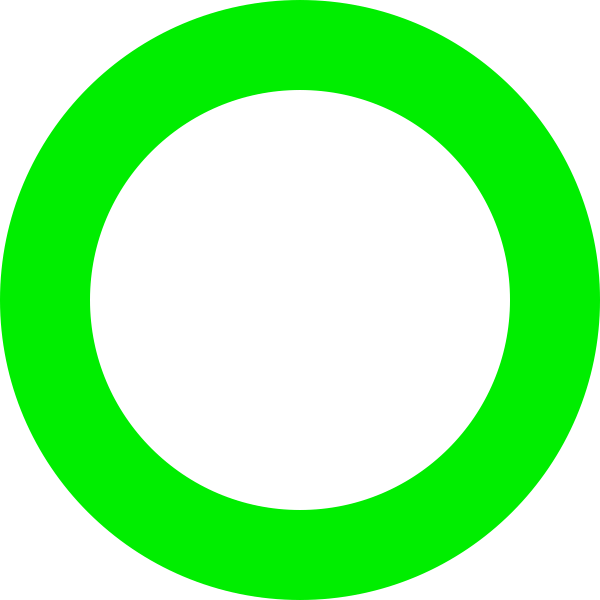 Зелёный кружок на прозрачном фоне