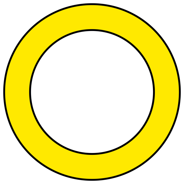 Олимпийское кольцо желтого цвета