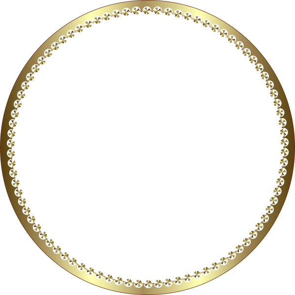 Золотая круглая рамка