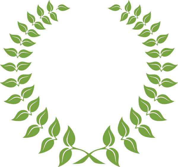 Венок из зеленых листьев