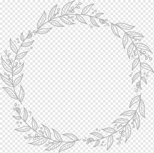 Круглая рамка из листиков