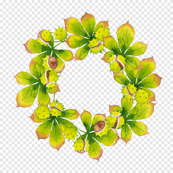 Венок из листьев круглый