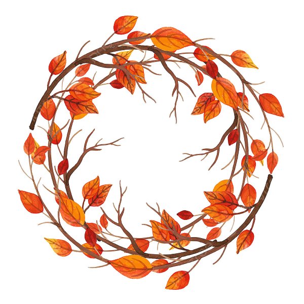 Круг из осенних листьев