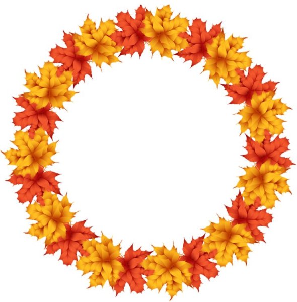 Круг из осенних листьев