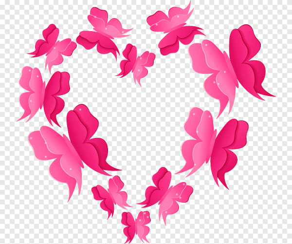 Сердечки бабочки цветочки