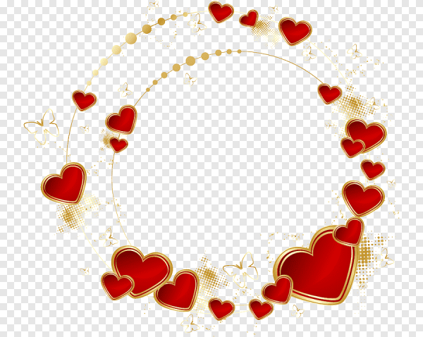 Рамка сердце на прозрачном фоне