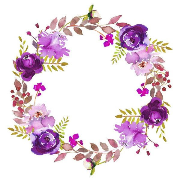 Цветочная рамка круглая
