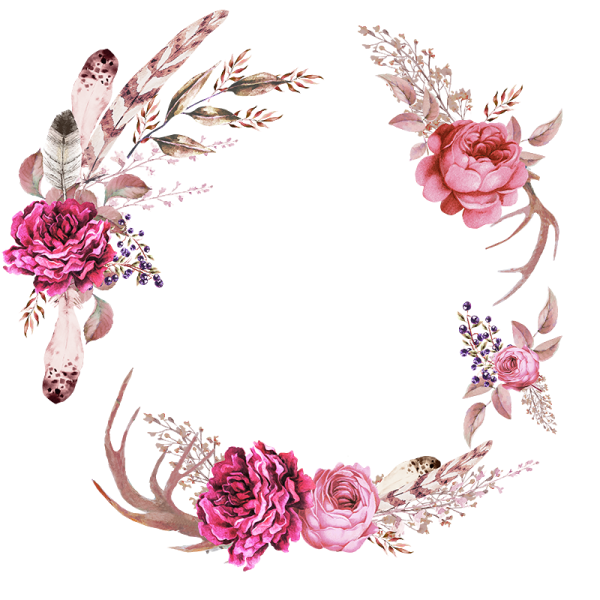 Венок из цветов на прозрачном фоне