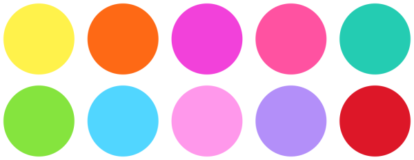 Лист с разноцветными кругами