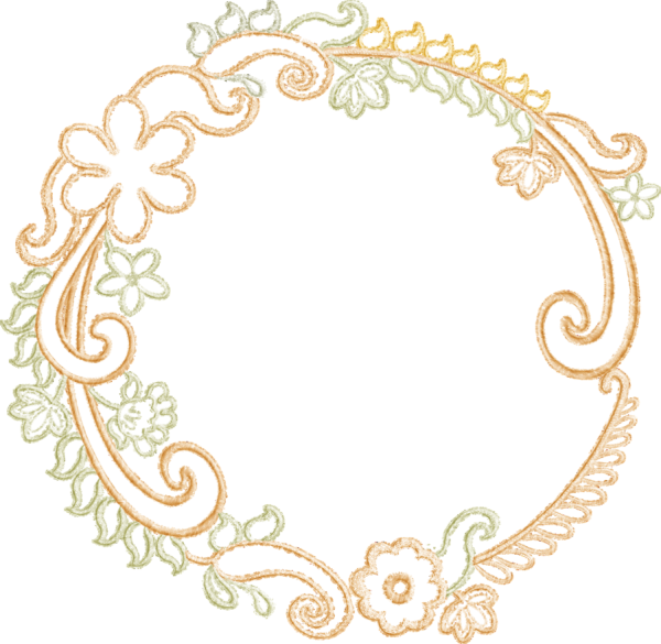 Ажурные круглые рамочки на прозрачном фоне