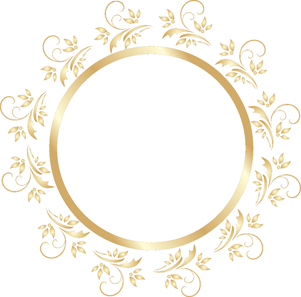 Золотые вензеля круглые