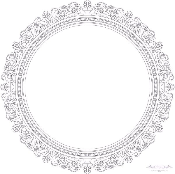 Круглая кружевная рамка