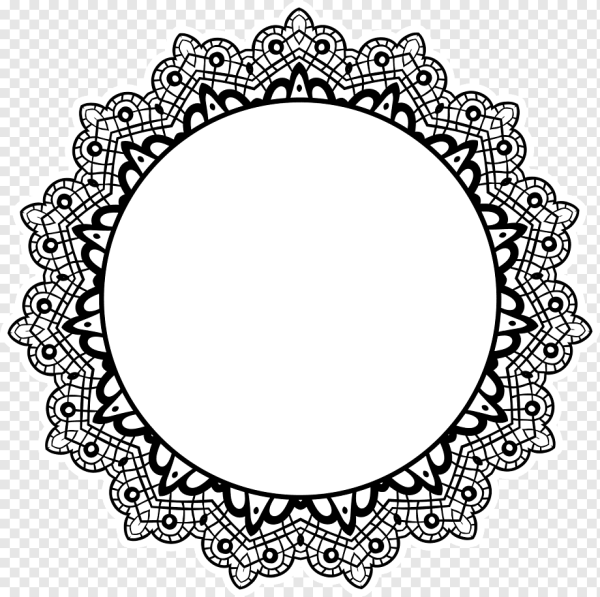 Круглая кружевная рамка