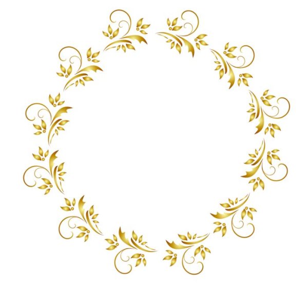 Круглая рамка с вензелями