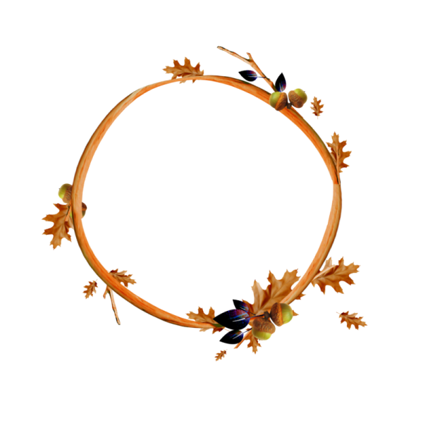 Круглая рамка осень