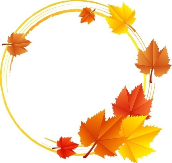Осенние рамки круговые